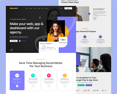 Saas Landing Page Design adobi photoshop e learning elegent figma fireplace hiring landing page mobile app design online platform rabbi recuit saas saas website shopify softer tranding ui ux web design website