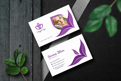 Spa business card design beauty branding business card business identity clean elegant fashion graphic design id card illustration logo minimal spa visiting card