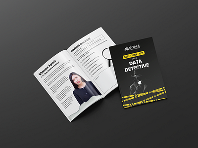 Workbook Design - Goals Unhindered agency brand identity branding brochure business corporate creative design detective theme digital flyer free psd graphic illustrator leaflet modern photoshop professional vector workbook