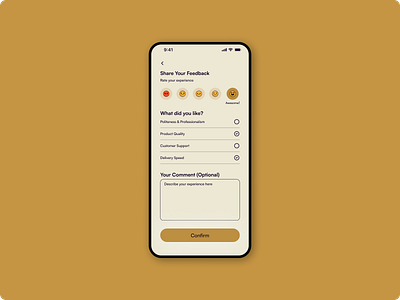 90 Days UI Challenge - #24 | Design a Feedback Form app colourtheory design product card product design typography ui