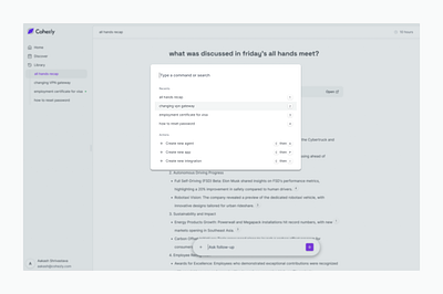 Commands bar - Cohezly commands bar design system search ui