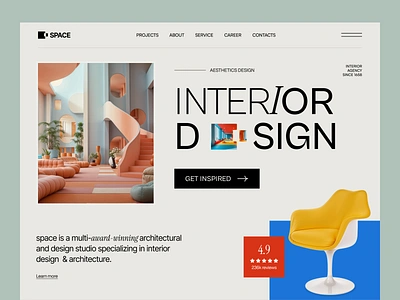 Web Header for Interior Design architecture branding decor hotel booking hotel booking app interior agency landing page interior agency website interior company landing page interior design middle east modern real estate real estate website ui united arab emirates ux web header