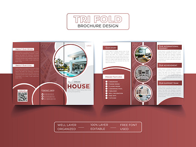 Modern Real Estate Trifold Brochure Design Template brochure brochure design brochure template business corporate graphic designer house sale marketing modern modern brochure modern trifold print design promotion property real estate real estate agency real estate brochure template trifold trifold brochure