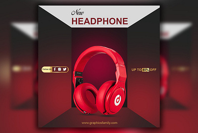 New Headphone design graphic design product design social media post