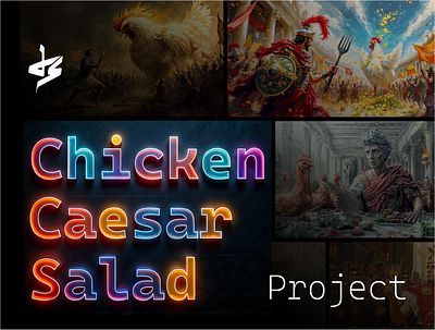 The Chicken Caesar Salad Evolution design ai digital art