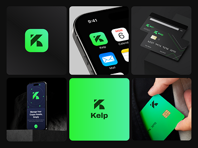 Kelp Rebranding app design brand identity branding credit card flat gradient graphic design logo design minimalist modern money transfer money transfer app money transfer services presentation solid uiux