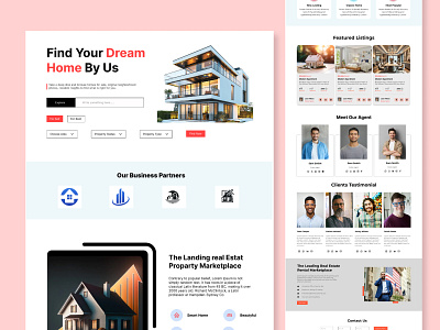 Real Estate Landing Page Design best landing page best real estate landing page business website landing page business website ui landing page landing page create real estate ui realestate landing page realestate ui design ui ui design ui ux ui ux design website design website landing page website ui