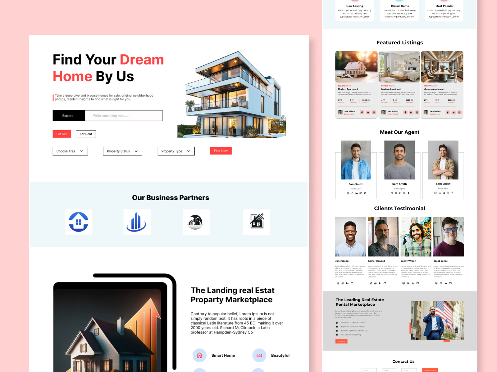 Example of I Will Create Real Estate Landing Page 
