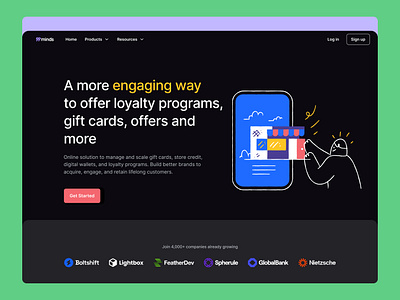 99 Minds Landing Page award winning designs design essentials figma config graphic design illustration landing page design microsite midjourney minimal ui mobile ui saas saas design ui ui design uiux ux web interface web ui website