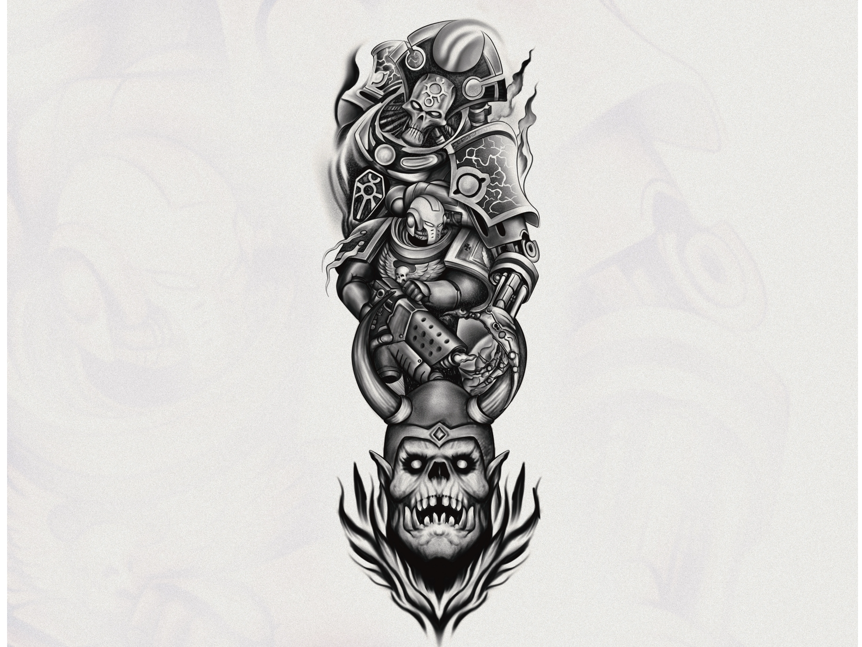 Example of Custom Tattoo Design Hand Drawn