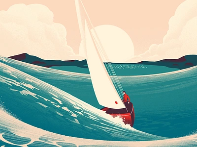 Illustrations of Nature by Kevin Deneufchatel advertising branding enviroment illustration nature sailing vector wildlife