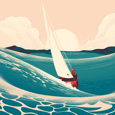 Illustrations of Nature by Kevin Deneufchatel advertising branding enviroment illustration nature sailing vector wildlife