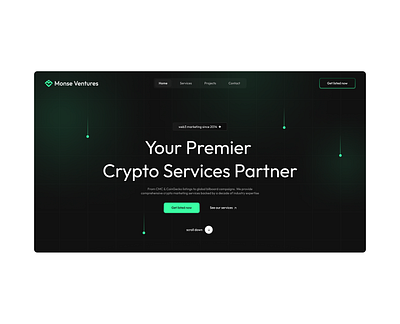 Monse - Crypto Agency agency crypto crypto agency crypto ui crypto web modern saas ui web design