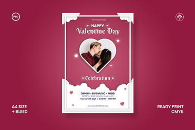 Valentine Day Flyer branding design flayer graphic design illustration inspiration logo print typography ui