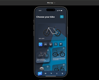 Bike selling mobile app portfolio design. 3d animation branding design graphic design motion graphics ui ux web design