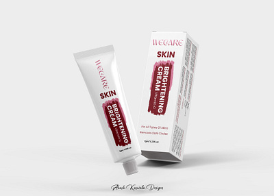 Packaging Design for WeCare Skin Brightening Cream box design branding designer graphic design packaging design product design typography