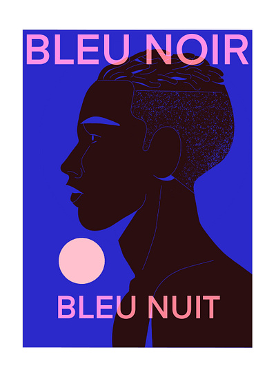 Bleu Noir by Johan Papin book cover book cover design book cover illustration movie cover movie illustration poster design poster illustration