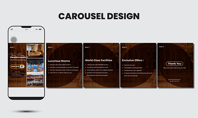 Luxury Hotels Carousel Design ads advertisement banner branding style cards carousel design carouseldesignideas carouseldesigntemplate design flyer graphic design hotels instagram logo luxury marketing modern rollup rooms social media