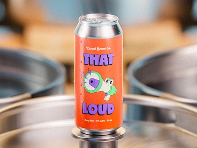 That Loud - Good Brew Co. - Craft Beer Render 3d beer beer can beer can label beer label branding brewery c4d craft beer craft brewery graphic design hazy ipa illustration label logo motion graphics octane packaging product photography render