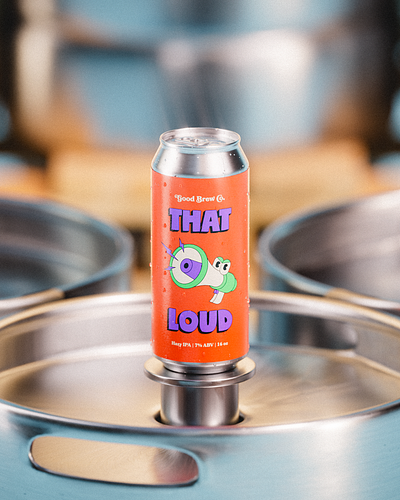 That Loud - Good Brew Co. - Craft Beer Render 3d beer beer can beer can label beer label branding brewery c4d craft beer craft brewery graphic design hazy ipa illustration label logo motion graphics octane packaging product photography render