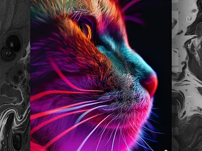 β¨ ai branding cat daliy design illustration poster print
