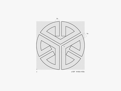 Rotation Effect Symbol 02 brand identity brandmark graphic design grid grid construction grid drawing logo logo design logomark rotation symbol