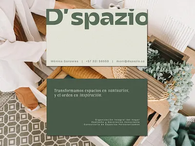 Branding D'spazio graphic application bohio brand application brand case branding green logo study case