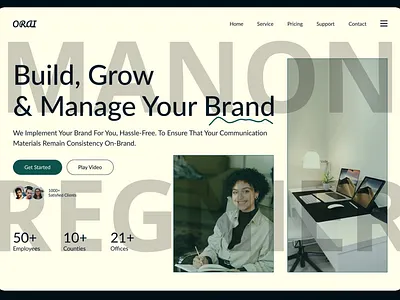 Modern and Clean Website Hero Section Design