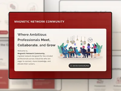 Magnetic Network Community branding community design figma graphic design illustration landing page logo ui uidesign web webdesign