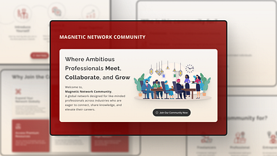 Magnetic Network Community branding community design figma graphic design illustration landing page logo ui uidesign web webdesign