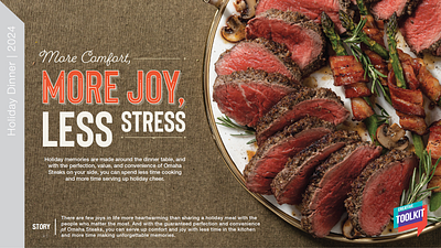 Omaha Steaks Holiday Toolkit '24 adobe branding digital illustrator indesign moodboard toolkit