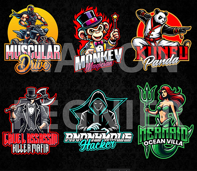 Various logo of video game pro players