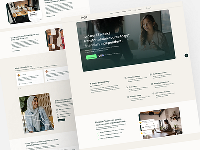 Educational Website business course design education figma landing page learning school student ui design uiux web design