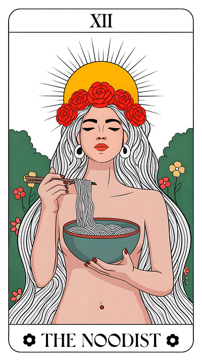 The Noodist Card ! branding design illustration spiritual tarot card