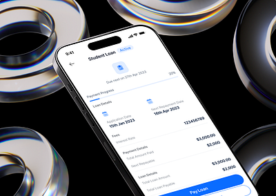 Student Loan - Mobile App UI design fintech ui ui design ux ux design