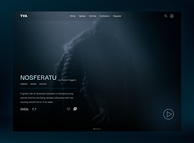 Online Streaming Platform Website dark design hero streaming ui uiux ux webdesign website