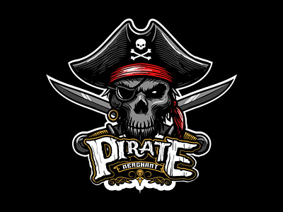 Pirate logo illustration logo design vector art