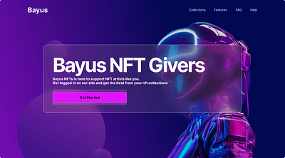 Simple but effective Nft landing page figma gr nft ui webdesign webdevelopment