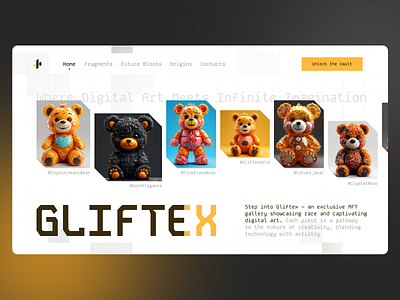 NFT Collection | Landing page bears design first screen landing page nft ui ui design