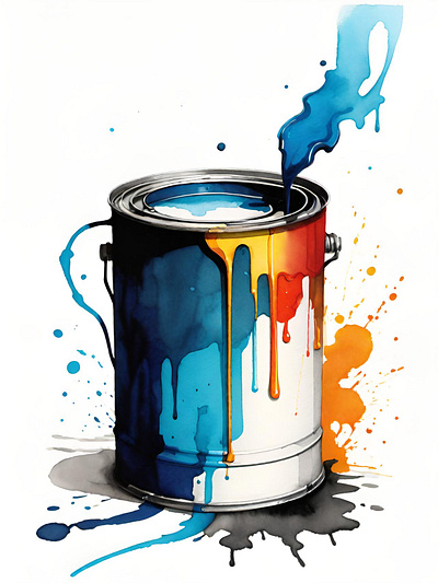 Paint can. abstract abstract art illustration paint pop art popart watercolor