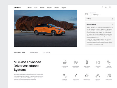 Product Page for car Resale Platform auto automobile cars design landing page product page ui ux uxui web web design