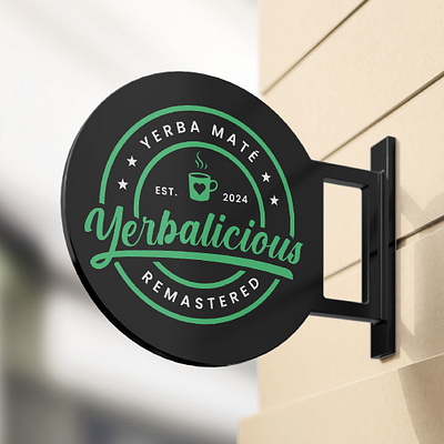 Logo Design Concept for Yerbalicious beverage brand branding design dotdrinks graphic design hotdrink identity logo visual yerba yerbamate