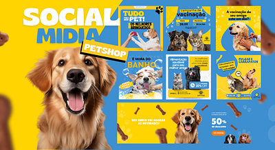 Social Midia PetShop branding graphic design