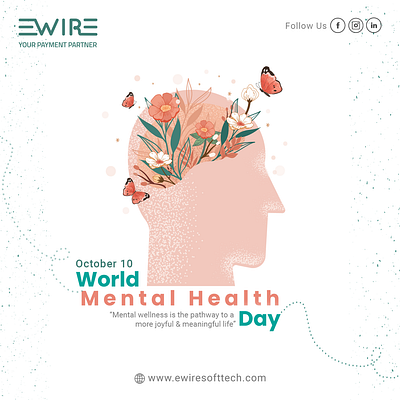 World Mental Health Day | Social Media Creatives creatives design flyer graphic design mental health day mental health day poster mental health day poster designs poster poster design social media poster world mental day poster world mental health day