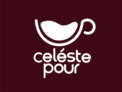 Day 4 - Celéste Pour (coffee brand) brand design branding challenge coffee coffee brand design graphic design illustrator logo photoshop procreate visual design