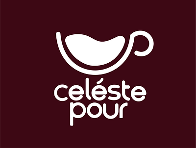 Day 4 - Celéste Pour (coffee brand) brand design branding challenge coffee coffee brand design graphic design illustrator logo photoshop procreate visual design