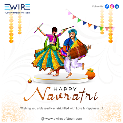 Happy Navratri | Social Media Poster Design creatives design flyer graphic design happy navratri navaratri navaratri graphics design navaratri poster navratri navratri poster navratri poster design poster poster design social media poster