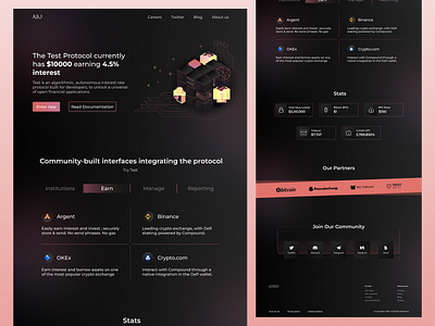 "Trade and Grow with Crypto" 💲📈₿ branding creative crypto designer figma gradients investments trading ui uiux userinterface web3 webdesign website