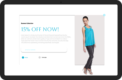Pop-up Overlay branding dailyui design typography ui ux webpage website