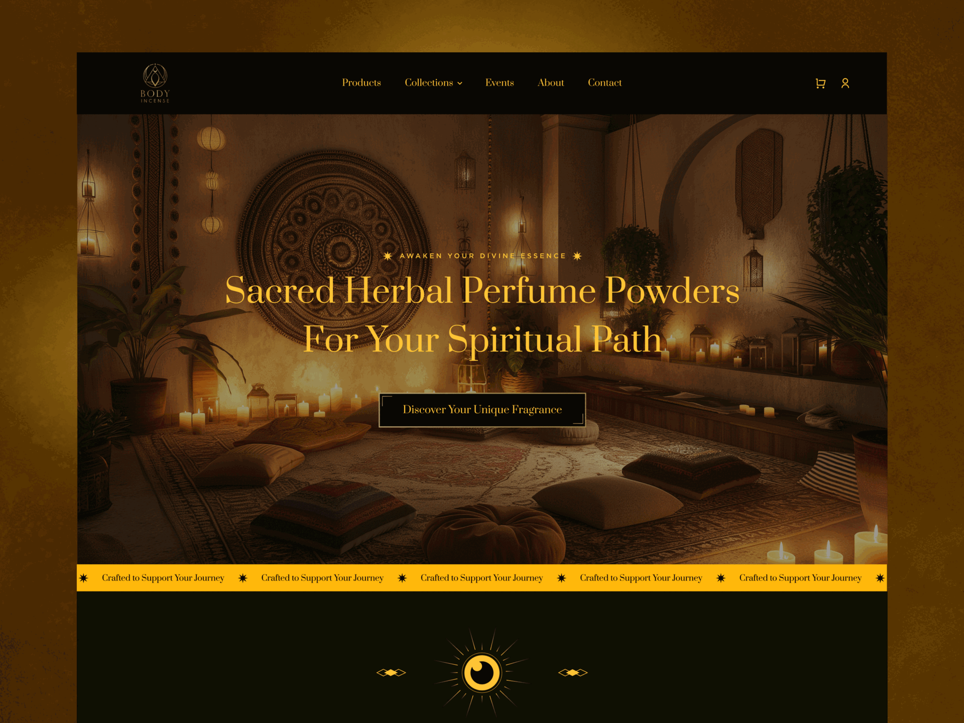 Ancient Herbal Perfume E-Commerce Website ancient design ecommerce landing page luxurious nature perfume premium store ui ui design website